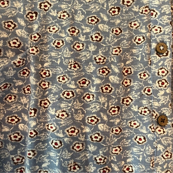 Blue Patterned Button-Up Shirt - Picture 4 of 6